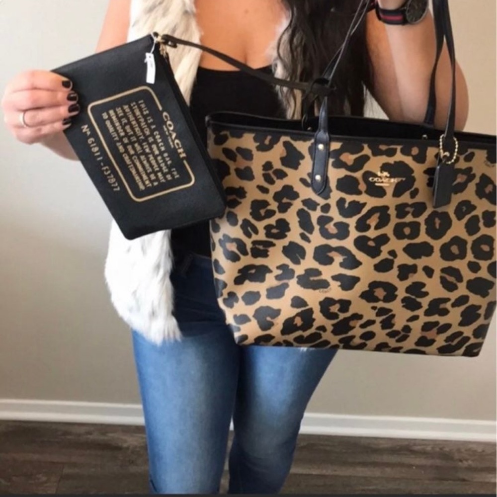 Coach leopard bag
